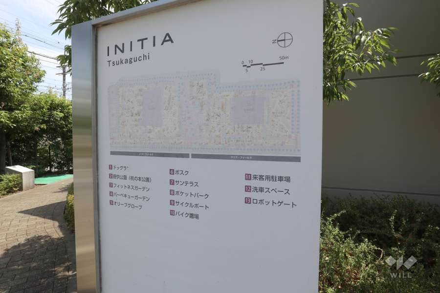 イニシア塚口の敷地案内図