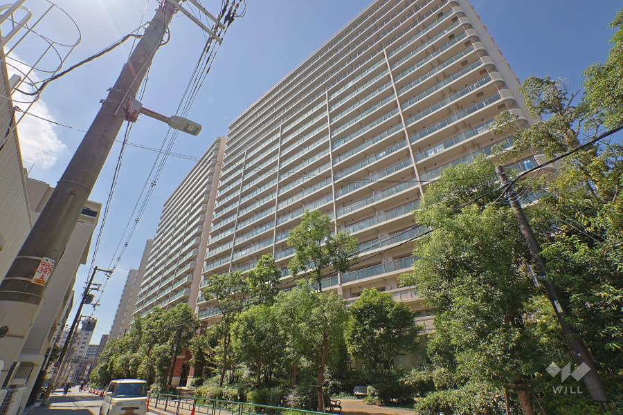 リバーガーデン福島木漏れ日の丘AB棟の外観（北東側から）