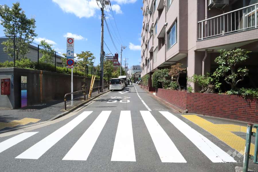 敷地南側の前面道路　