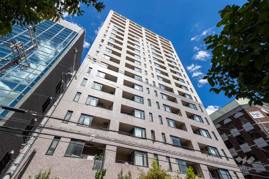 プラネスーペリア与力町の外観（南西側から）