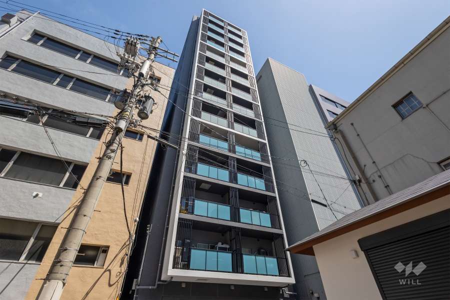 ソルティア天満橋駅前の外観（南側から）