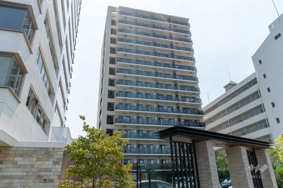 ファインレジデンス福島野田の外観（北側から）　