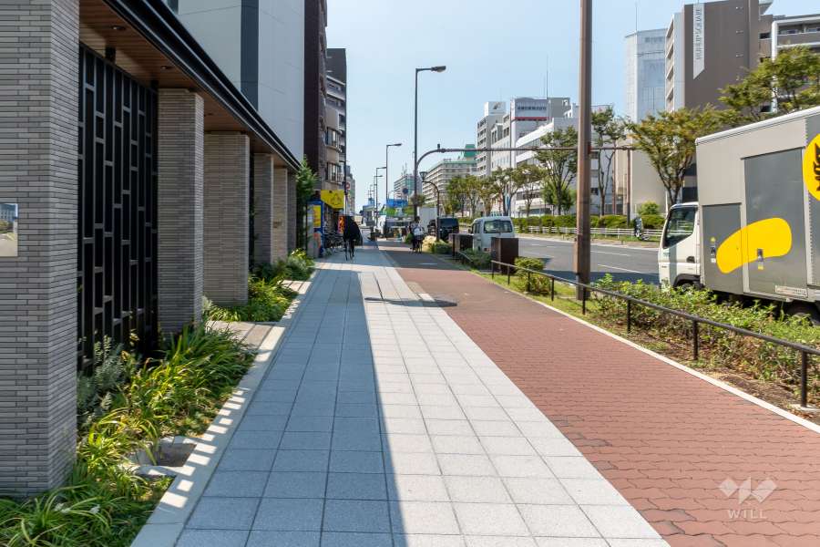 敷地北西側の前面道路　　