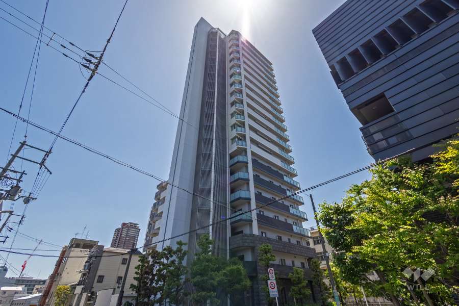 ライオンズタワー大阪三の丸森ノ宮レジデンスの外観（北西側から）