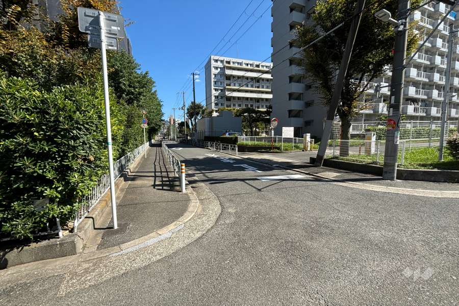 敷地南側の前面道路