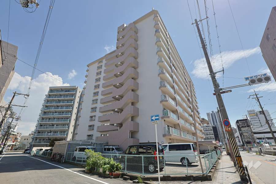 福島スカイハイツの外観（北西側から）