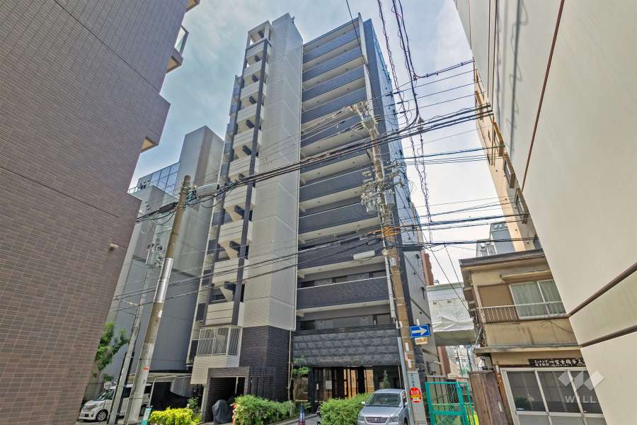 プレサンス松屋町ファステの外観（東側から）