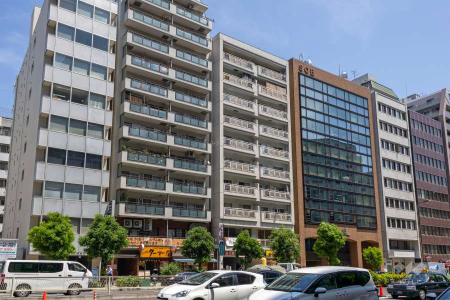 大手前ストークマンションの外観（北西側から）　