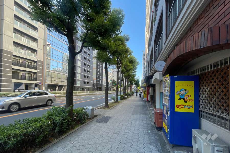 敷地東側の前面道路