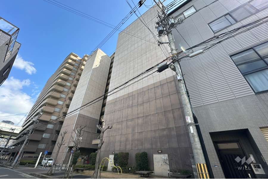 キングマンションエピシオン阿波座ウエストディオの外観（南西側から）