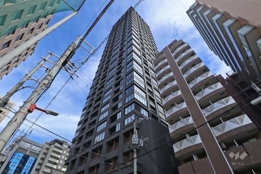 ザ・ファインタワー大手前の外観（北西側から）