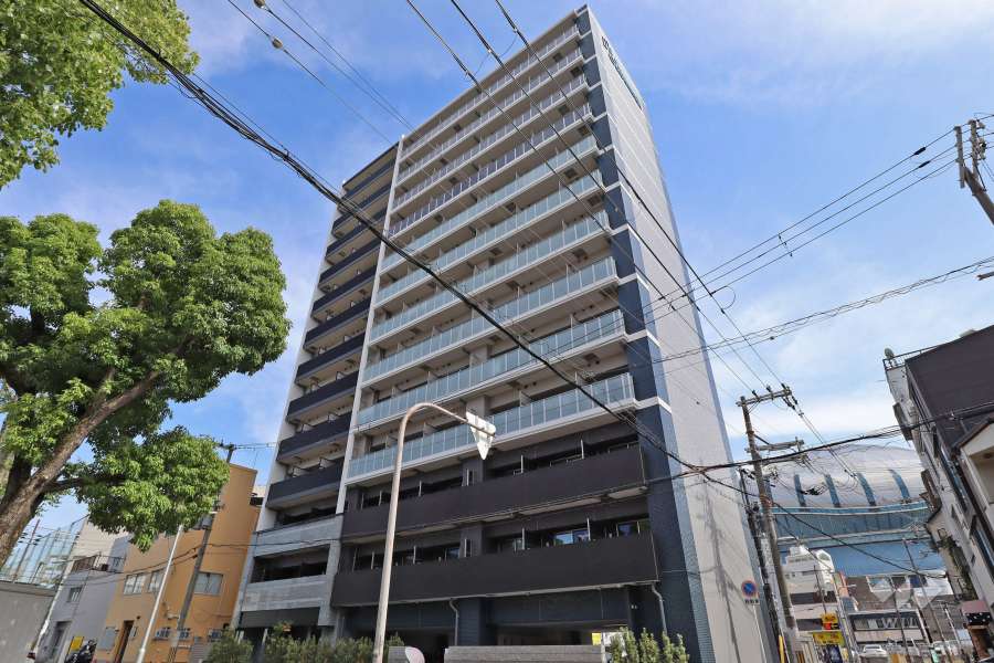 プレサンスドームシティの外観（北西側から）