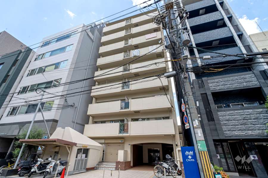 順慶町ハイツの外観（南東側から）