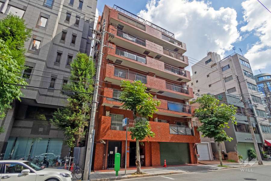 ライオンズマンション大手前の外観（南西側から）