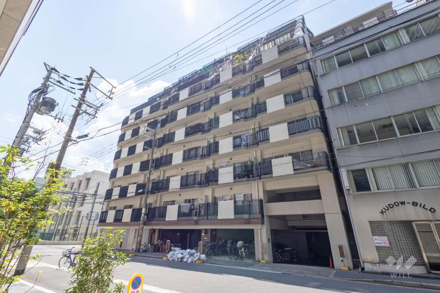 メロディハイム東船場の外観（北東側から）