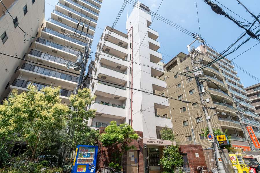 朝日プラザ道頓堀東の外観（南東側から）