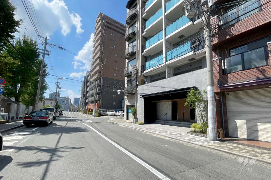 敷地南側からの前面道路