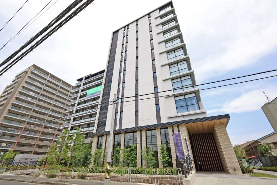 ルネ江坂 江の木町の外観（南西側から）