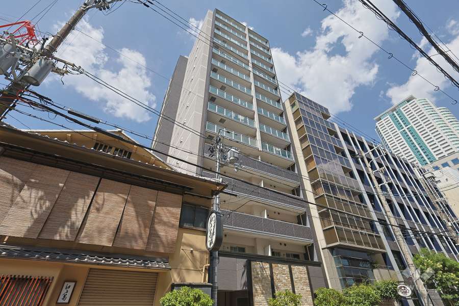プレサンスロジェ本町の外観（南西側から）