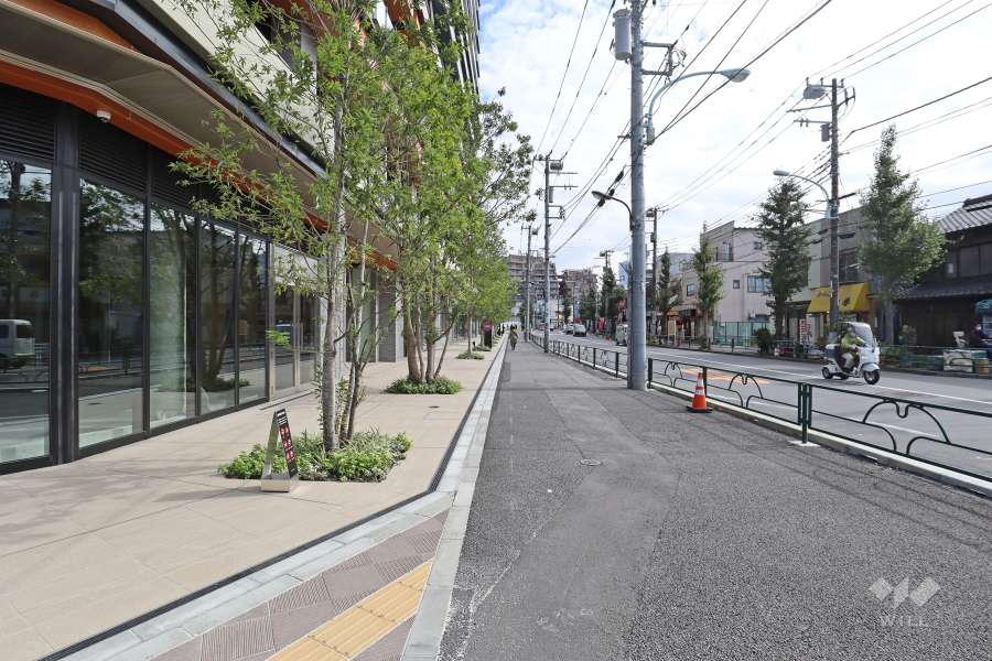 敷地南西側の前面道路