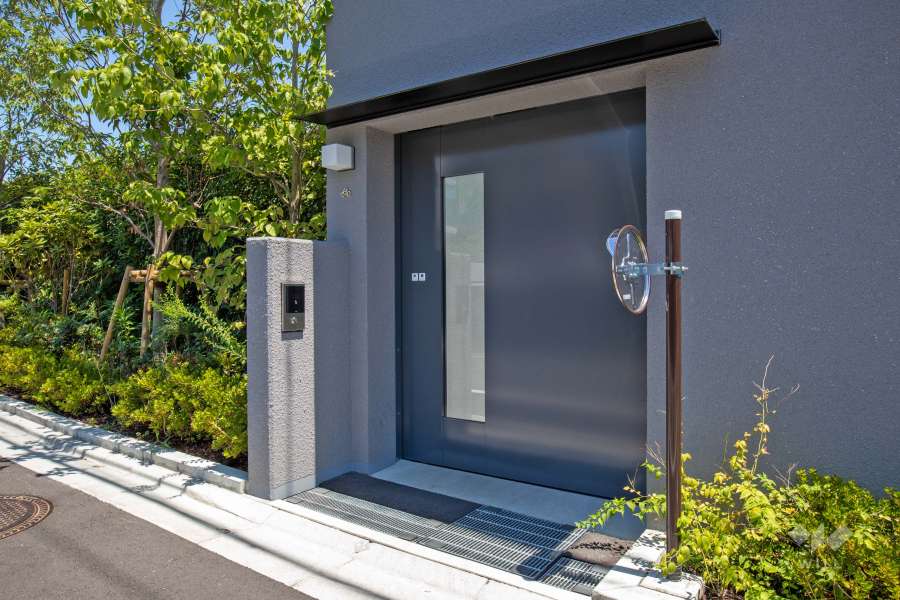 駐輪場の出入口