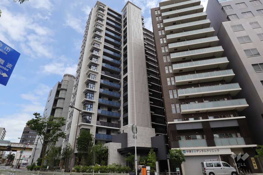 シエリア梅田豊崎の外観（北西側から）