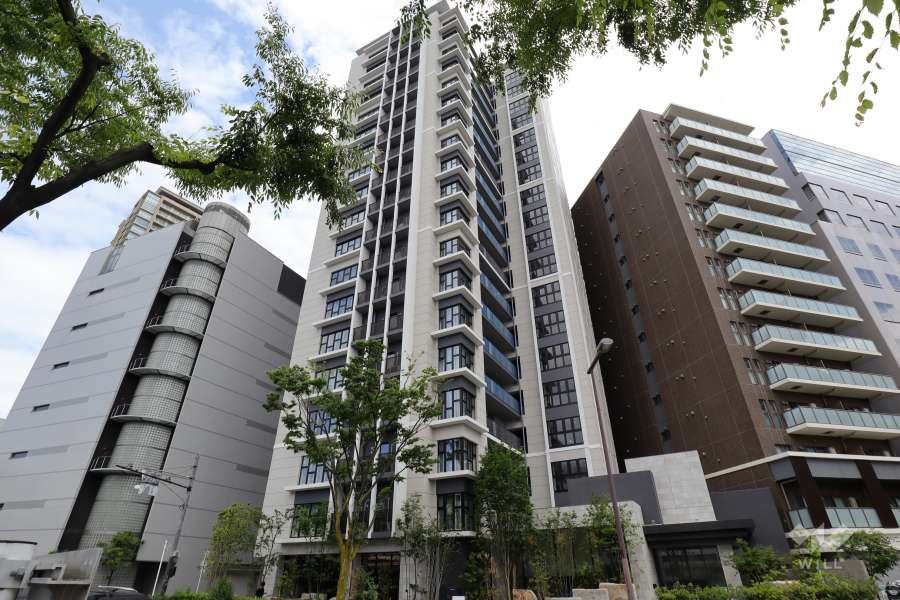 シエリア梅田豊崎の外観（北西側から）