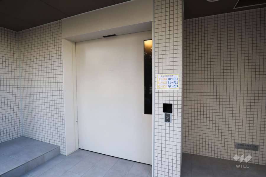 駐輪場の出入口