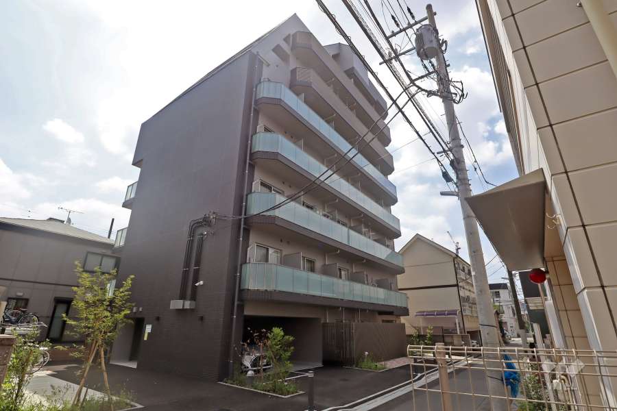 マテリア千住大橋の外観（北西側から）