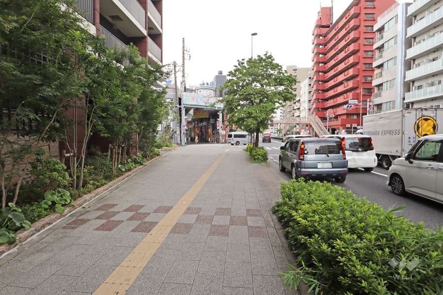 敷地南西側の前面道路