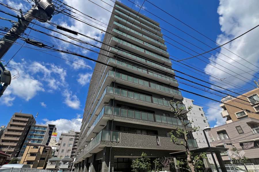 川崎パークホームズの外観（南東側から）