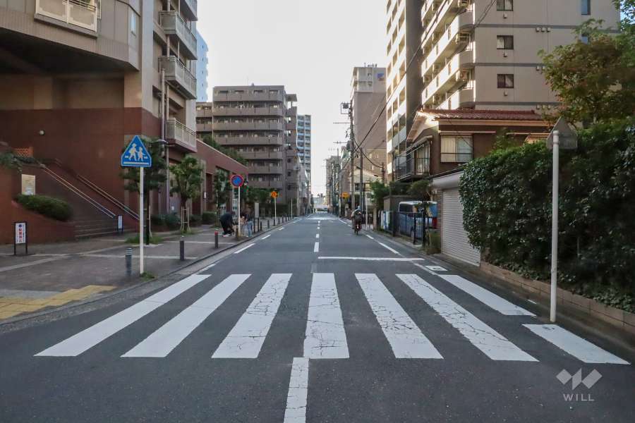 敷地北側の前面道路　