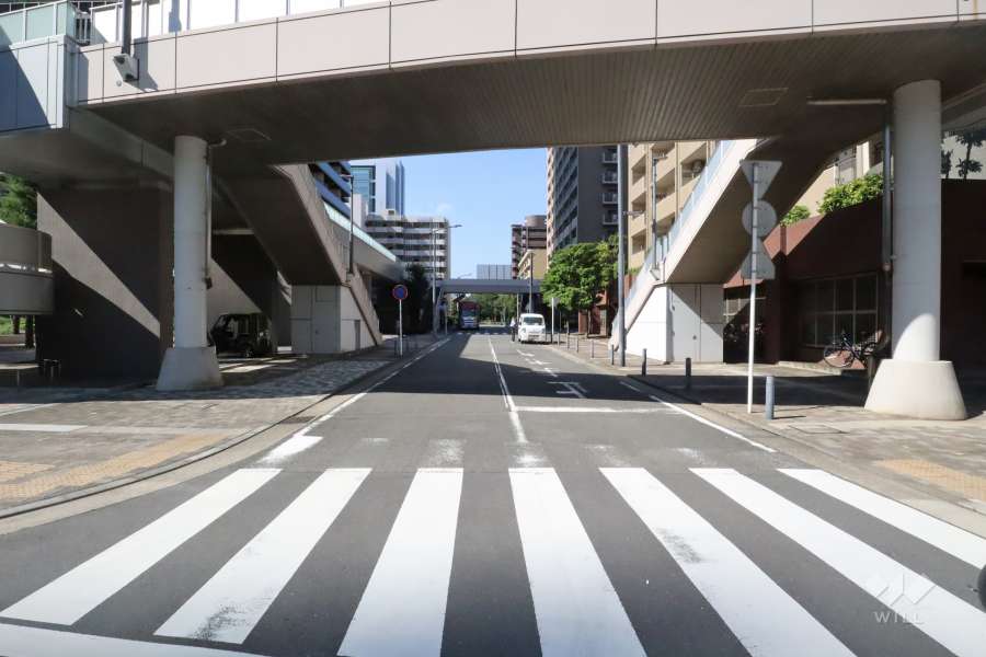 敷地北側の前面道路　