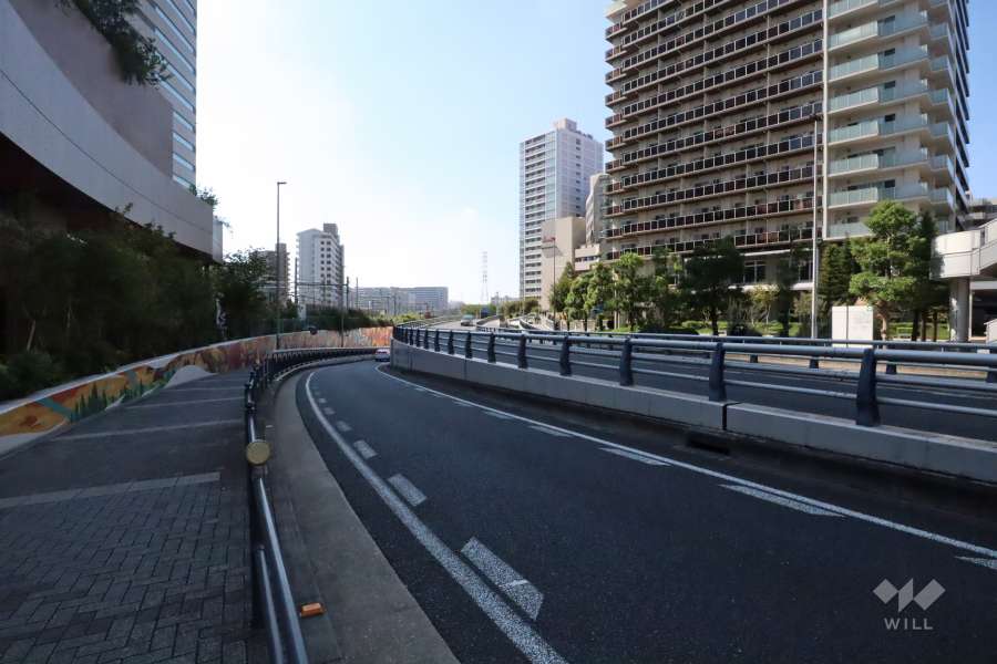 敷地南東側の前面道路　