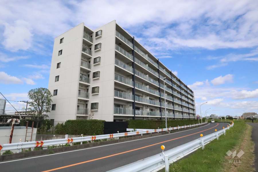 川崎多摩川ファインフィールズの外観(南東側から)