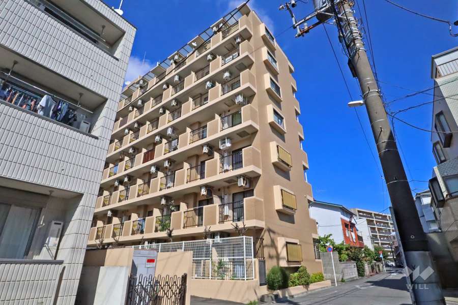 ライオンズマンション新川崎第2の外観(南西側から)