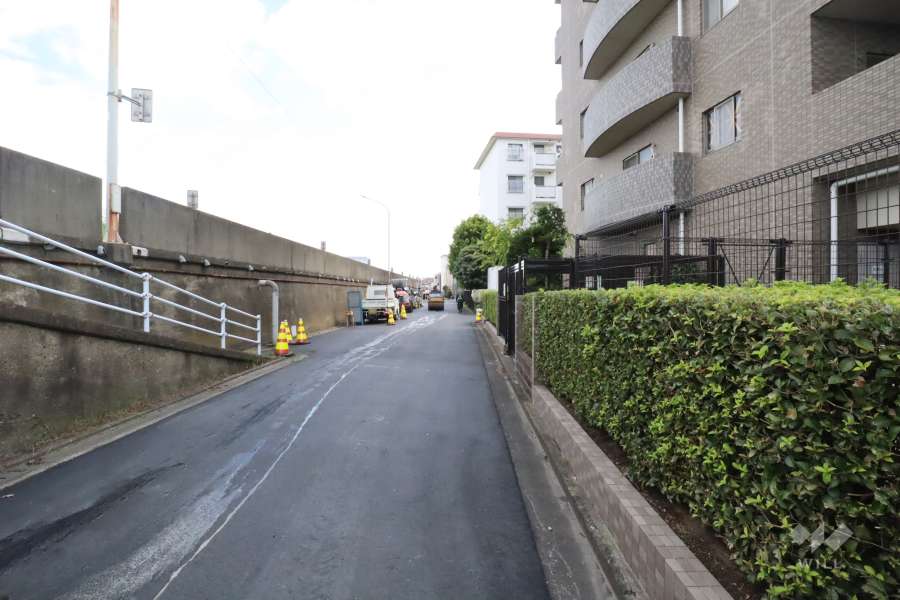 敷地北側の前面道路