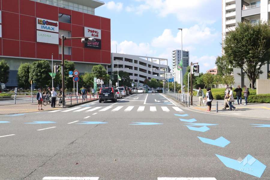 敷地南西側の前面道路　