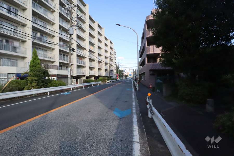 敷地南側の前面道路　