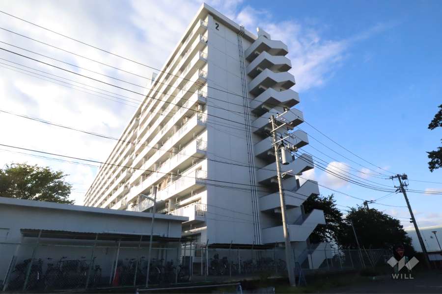 鹿島田グリーンハイツ2号棟の外観（東側から）