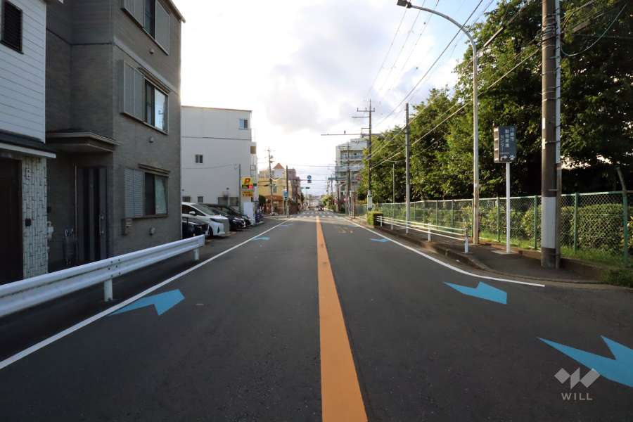 敷地南側の前面道路(東側から)