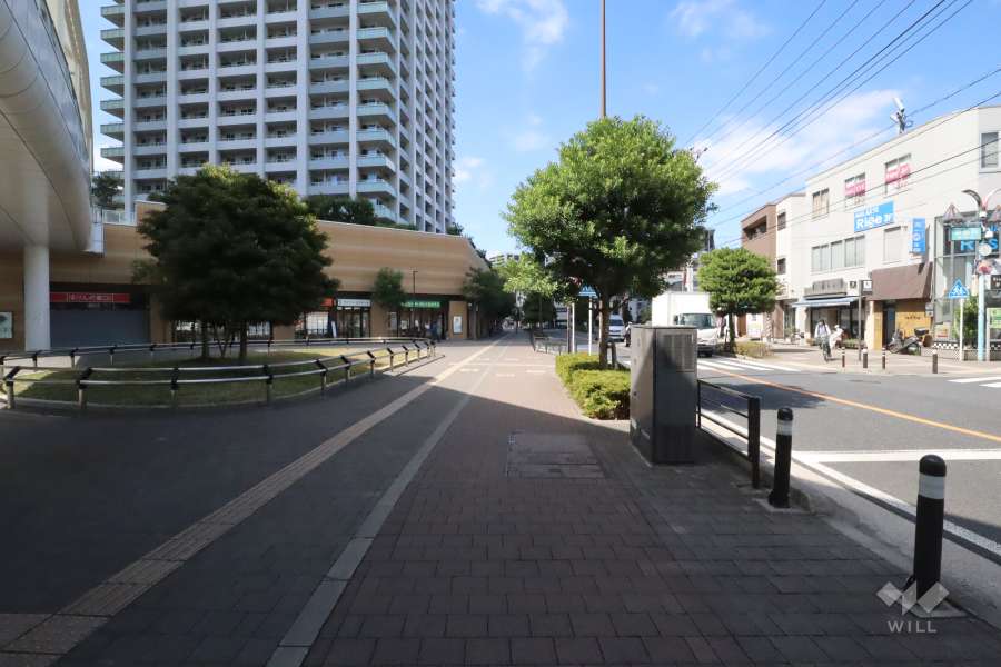 敷地北側の前面道路　