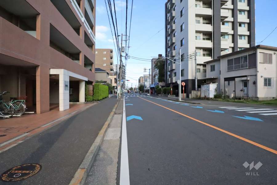 敷地北側の前面道路(東側から)