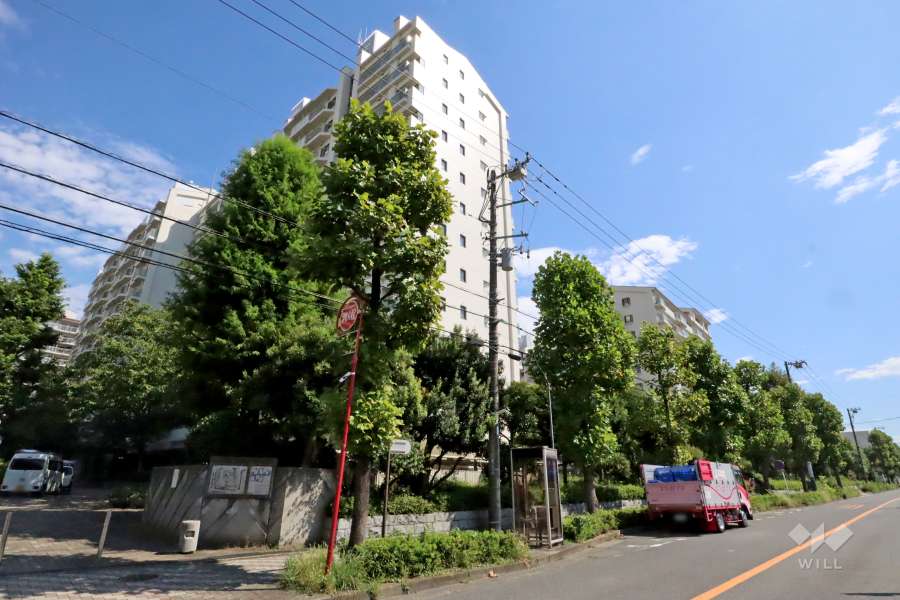 パークシティ新川崎西二番街B棟の外観(北西側から)