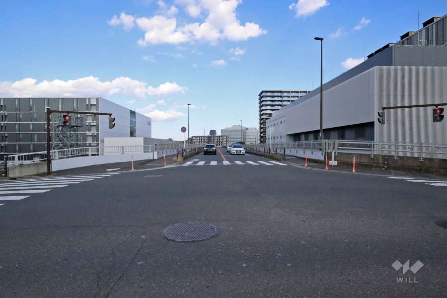 敷地北側の前面道路（東側から）