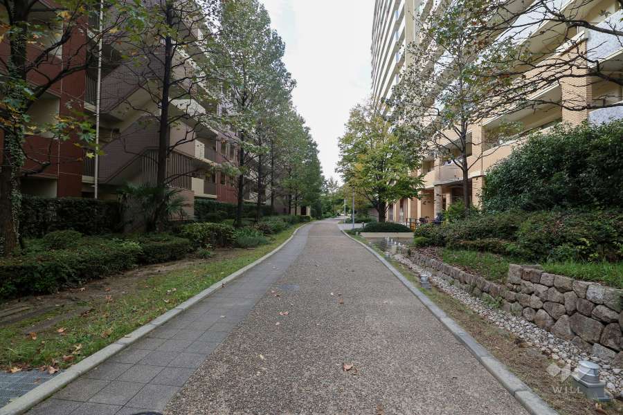 J棟南側の通路（東側から）
