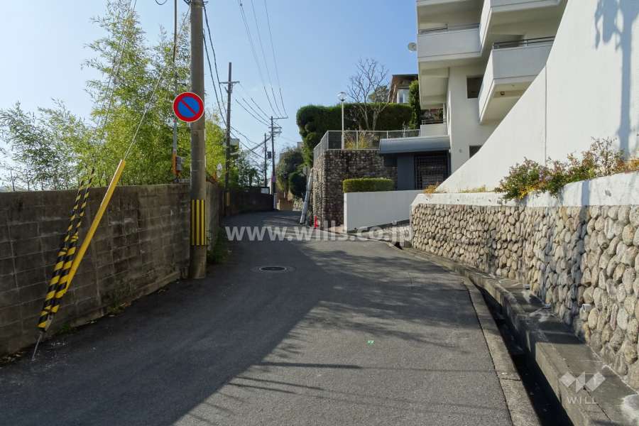 敷地南側の前面道路（東側から）