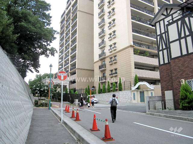 マンションへ続く道路