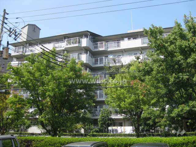 芦屋緑2住宅 8号棟の外観（南側から）