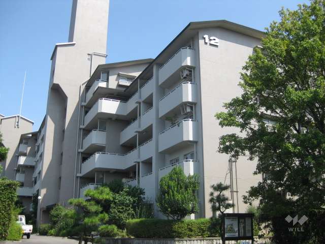 芦屋緑2住宅 12号棟の外観（西側から）